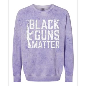 Black Guns Matter Quote Ak 47 Picture Colorblast Crewneck Sweatshirt