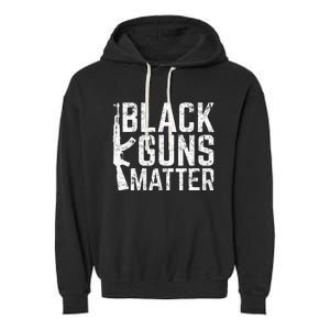 Black Guns Matter Quote Ak 47 Picture Garment-Dyed Fleece Hoodie