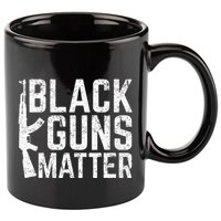 Black Guns Matter Quote Ak 47 Picture 11oz C Handle Ceramic Mug