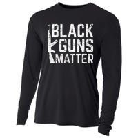 Black Guns Matter Quote Ak 47 Picture Cooling Performance Long Sleeve Crew