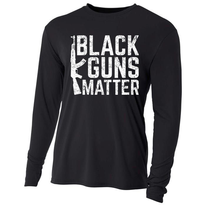 Black Guns Matter Quote Ak 47 Picture Cooling Performance Long Sleeve Crew