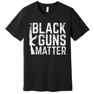 Black Guns Matter Quote Ak 47 Picture Premium T-Shirt