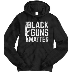 Black Guns Matter Quote Ak 47 Picture Tie Dye Hoodie