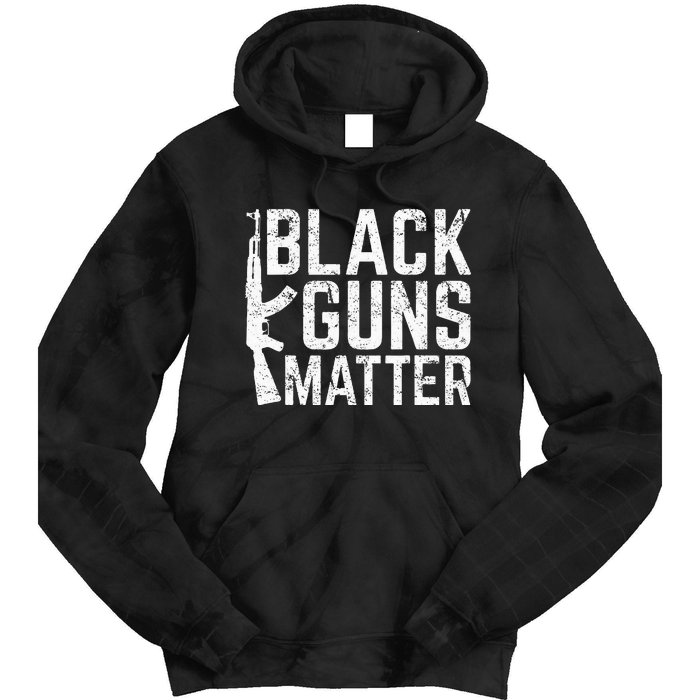 Black Guns Matter Quote Ak 47 Picture Tie Dye Hoodie