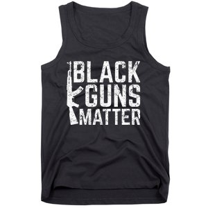 Black Guns Matter Quote Ak 47 Picture Tank Top