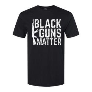 Black Guns Matter Quote Ak 47 Picture Softstyle CVC T-Shirt