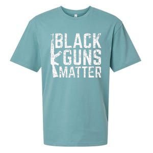 Black Guns Matter Quote Ak 47 Picture Sueded Cloud Jersey T-Shirt