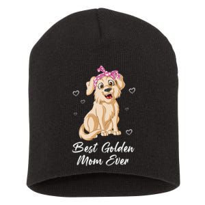 Best Golden Mom Ever Short Acrylic Beanie