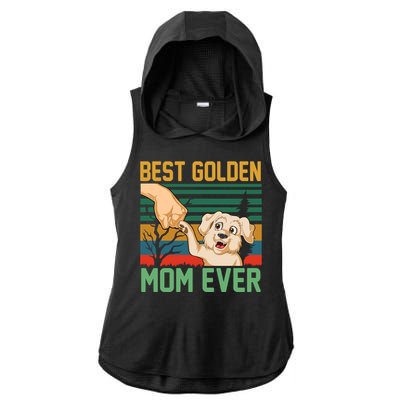 Best Golden Mom Ever Ladies PosiCharge Tri-Blend Wicking Draft Hoodie Tank