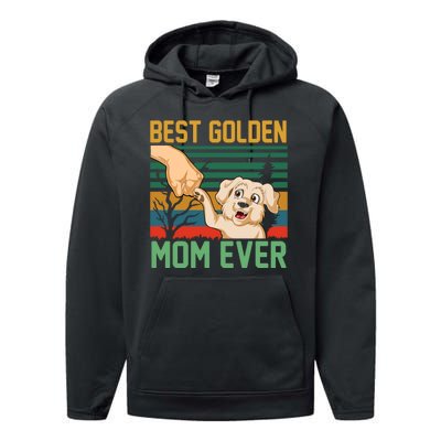 Best Golden Mom Ever Performance Fleece Hoodie