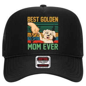 Best Golden Mom Ever High Crown Mesh Back Trucker Hat