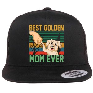 Best Golden Mom Ever Flat Bill Trucker Hat