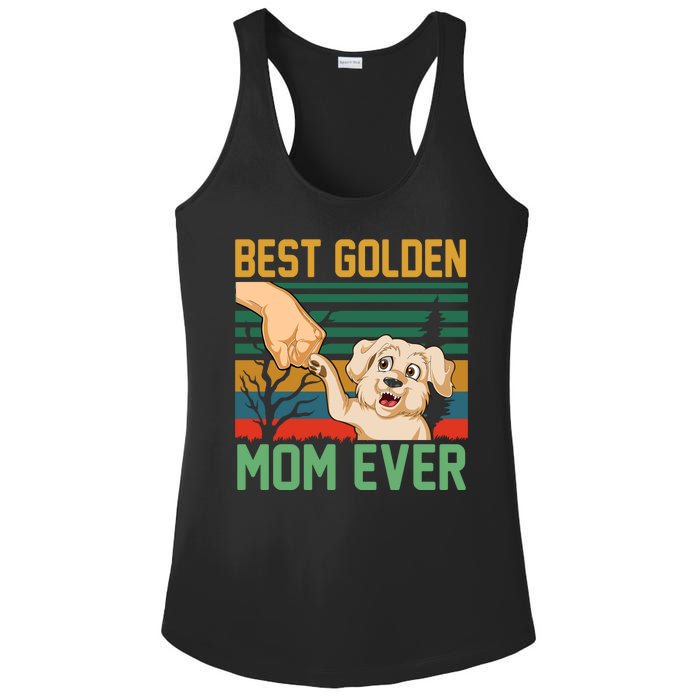 Best Golden Mom Ever Ladies PosiCharge Competitor Racerback Tank