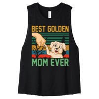 Best Golden Mom Ever Women's Racerback Cropped Tank