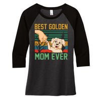 Best Golden Mom Ever Women's Tri-Blend 3/4-Sleeve Raglan Shirt