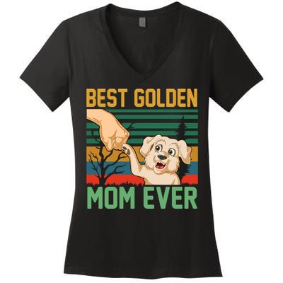 Best Golden Mom Ever Women's V-Neck T-Shirt