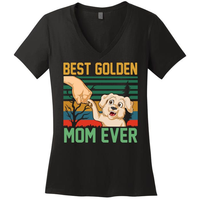 Best Golden Mom Ever Women's V-Neck T-Shirt