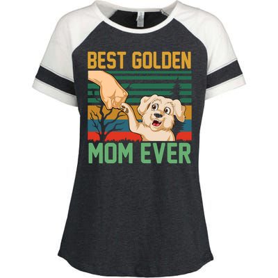 Best Golden Mom Ever Enza Ladies Jersey Colorblock Tee