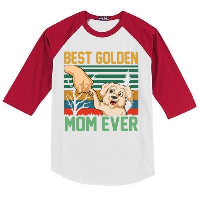 Best Golden Mom Ever Kids Colorblock Raglan Jersey