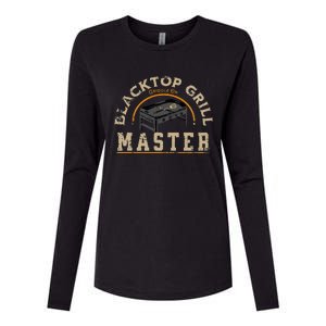 Blacktop Grill Master Griddle Bbq Stone Chef Womens Cotton Relaxed Long Sleeve T-Shirt