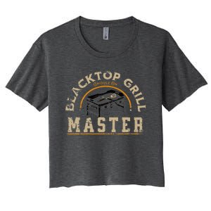 Blacktop Grill Master Griddle Bbq Stone Chef Women's Crop Top Tee