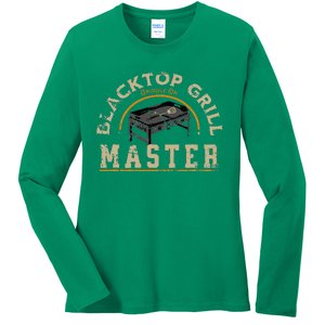 Blacktop Grill Master Griddle Bbq Stone Chef Ladies Long Sleeve Shirt