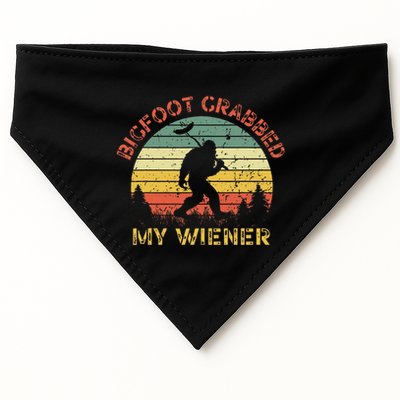 Bigfoot Grabbed My Wiener Funny Retro Design USA-Made Doggie Bandana