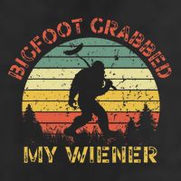 Bigfoot Grabbed My Wiener Funny Retro Design 15oz Campfire Ceramic Mug