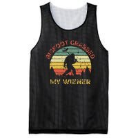 Bigfoot Grabbed My Wiener Funny Retro Design Mesh Reversible Basketball Jersey Tank