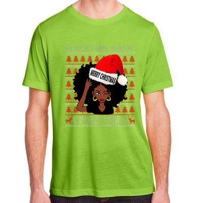 Black Girl Magic Merry Christmas African American Woman Xmas Adult ChromaSoft Performance T-Shirt