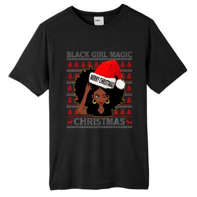 Black Girl Magic Merry Christmas African American Woman Xmas Tall Fusion ChromaSoft Performance T-Shirt