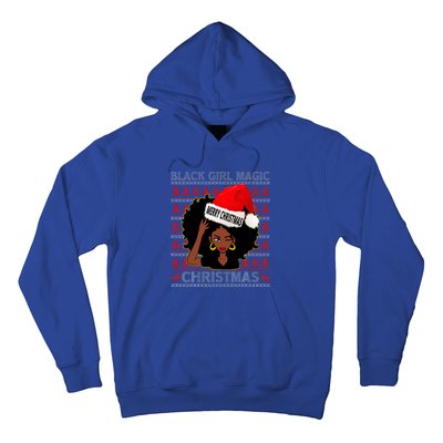 Black Girl Magic Merry Christmas African American Woman Xmas Hoodie