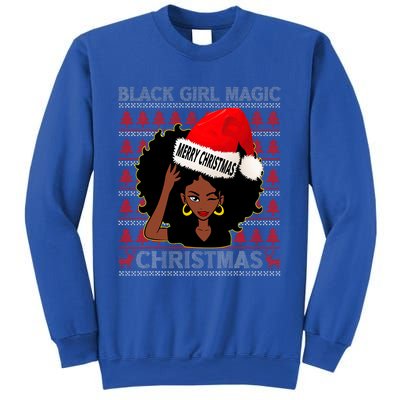 Black Girl Magic Merry Christmas African American Woman Xmas Sweatshirt