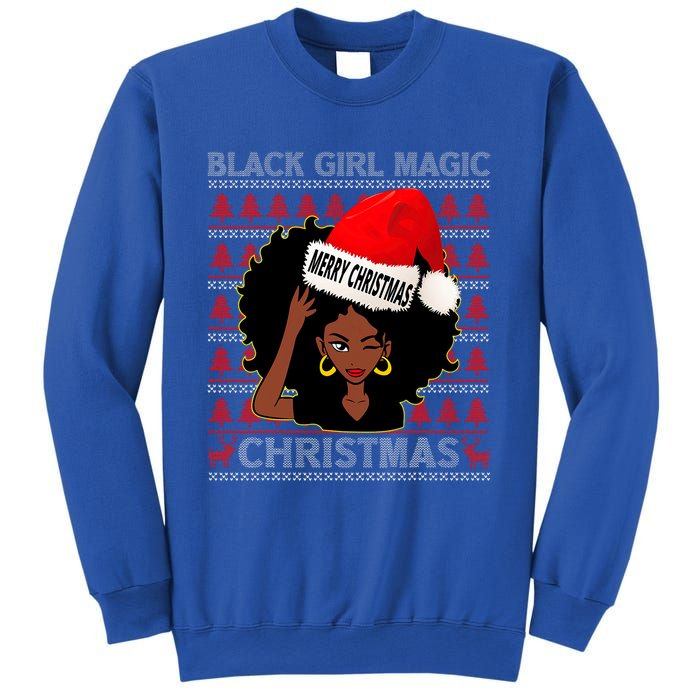 Black Girl Magic Merry Christmas African American Woman Xmas Sweatshirt