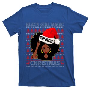 Black Girl Magic Merry Christmas African American Woman Xmas T-Shirt