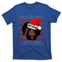 Black Girl Magic Merry Christmas African American Woman Xmas T-Shirt