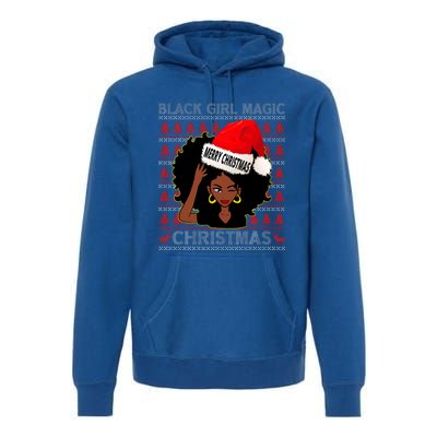 Black Girl Magic Merry Christmas African American Woman Xmas Premium Hoodie