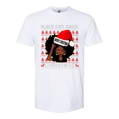 Black Girl Magic Merry Christmas African American Woman Xmas Softstyle® CVC T-Shirt