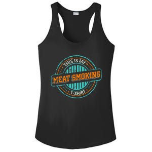 Barbecue Grill Master This Is My Meat Smoking Ladies PosiCharge Competitor Racerback Tank