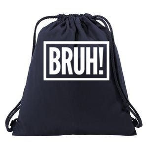 Bruh Gift Meme Funny Graphic For Teen Cool Gift Drawstring Bag