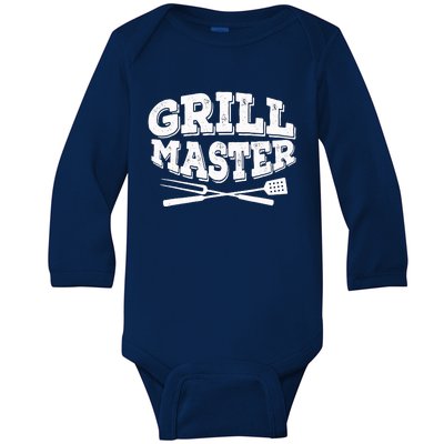 Barbecue Grill Master Grilling BBQ Smoker Party Baby Long Sleeve Bodysuit