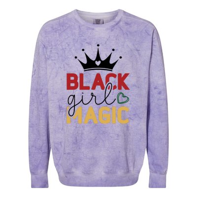 Black Girl Magic Gift History Month African Heritage Colorblast Crewneck Sweatshirt