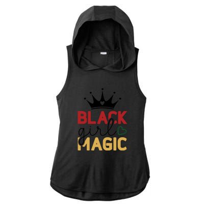 Black Girl Magic Gift History Month African Heritage Ladies PosiCharge Tri-Blend Wicking Draft Hoodie Tank