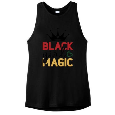 Black Girl Magic Gift History Month African Heritage Ladies PosiCharge Tri-Blend Wicking Tank