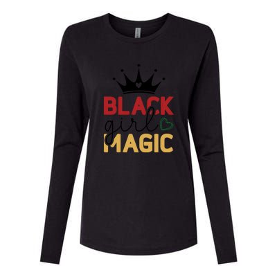 Black Girl Magic Gift History Month African Heritage Womens Cotton Relaxed Long Sleeve T-Shirt