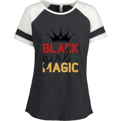 Black Girl Magic Gift History Month African Heritage Enza Ladies Jersey Colorblock Tee