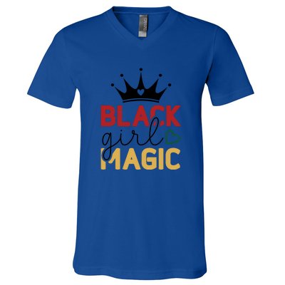 Black Girl Magic Gift History Month African Heritage V-Neck T-Shirt