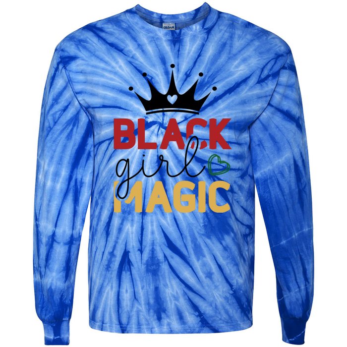 Black Girl Magic Gift History Month African Heritage Tie-Dye Long Sleeve Shirt