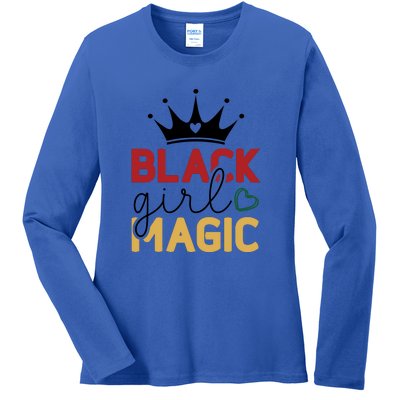 Black Girl Magic Gift History Month African Heritage Ladies Long Sleeve Shirt