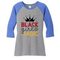 Black Girl Magic Gift History Month African Heritage Women's Tri-Blend 3/4-Sleeve Raglan Shirt